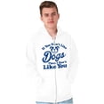 thumbnail image 1 of Dont Like Dogs or You Funny Pet Unisex Fleece Graphic Zip Up Hoodie Brisco Brands 4X, 1 of 5
