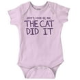 thumbnail image 1 of Dont Look At Me The Cat Did It Romper Boys or Girls Infant Baby Brisco Brands 18M, 1 of 7