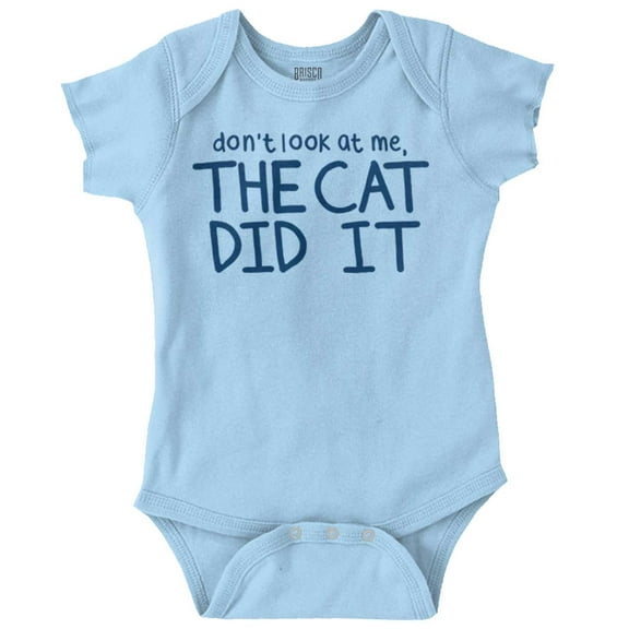 Dont Look At Me The Cat Did It Romper Boys or Girls Infant Baby Brisco Brands 6M