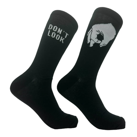 Dont Look Socks Funny Sarcastic The Game Graphic Novelty Footwear for Men