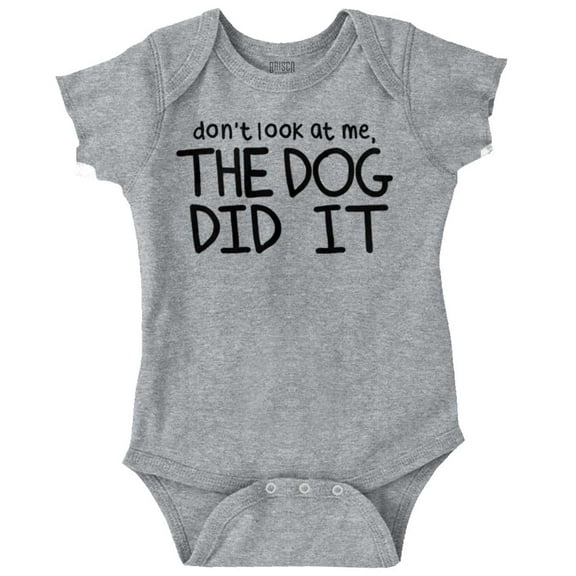 Dont Look at Me the Dog Did it Romper Boys or Girls Infant Baby Brisco Brands 12M