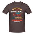 thumbnail image 1 of Dont Mess With-Me My Grandma Is Crazy Men'S Basic Short Sleeve T-Shirt Coffee Small, 1 of 5