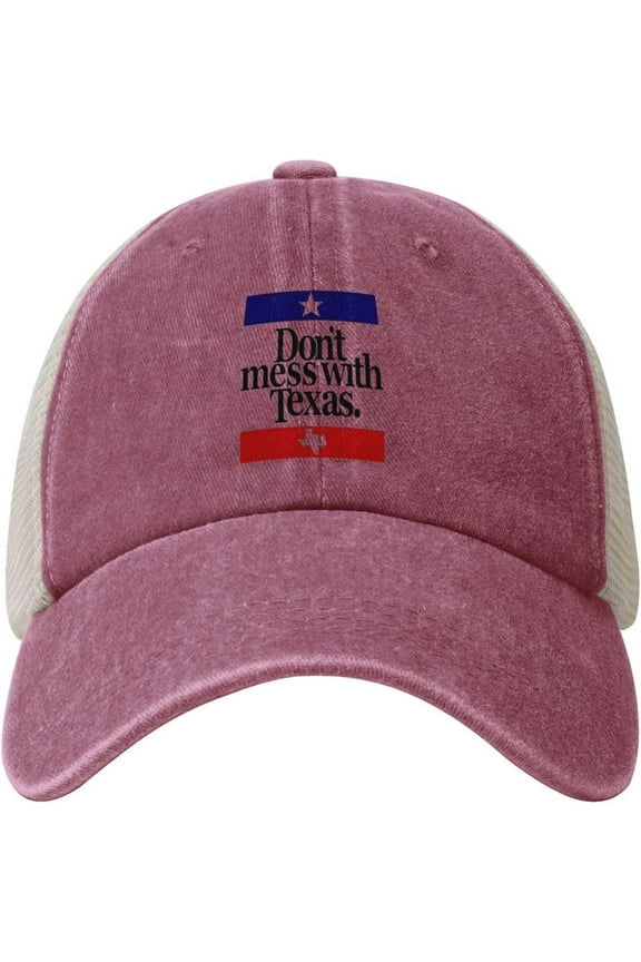 Dont Mess with Texas Cowboy Hat Men Vintage Mesh Baseball Cap Women Dad Hat Sun Hat Trucker Hat Black