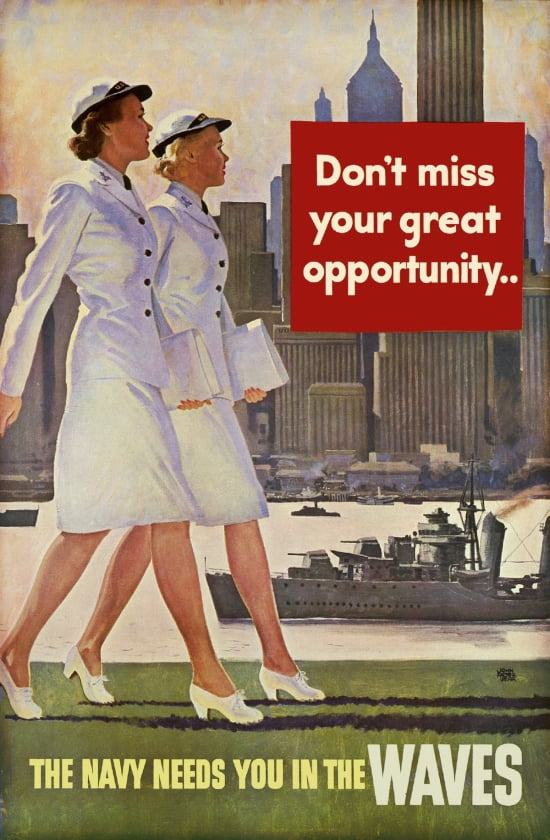 Dont Miss Your Great Opportunity--The Navy Needs You In The WAVES John Falte Canvas Art - (18 x 24)