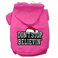 thumbnail image 1 of Dont Stop Believin Screenprint Pet Hoodies, Bright Pink - Medium - Size 12, 1 of 1