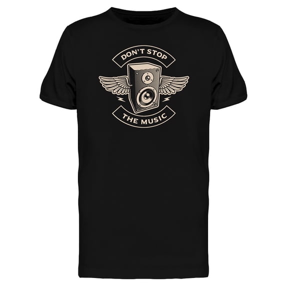 Dont Stop The Music Graphic T-Shirt Men -Image by Shutterstock, Male Medium