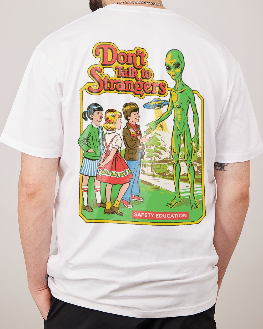 Dont Talk to Strangers Front and Back T-Shirt Australia Online colour ...