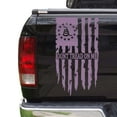 thumbnail image 1 of Dont Tread On Me Gadsden Flag Distressed American USA US Flag Truck Tailgate Vinyl Decal Compatible with most Pickup Trucks Betsy Ross Flag 1776 Decal (11" x 20", Lilac), 1 of 8