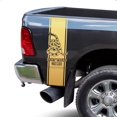 thumbnail image 1 of Dont Tread On Me Gadsden Flag Rear Truck Bed Vinyl Decal Sticker Compatible with most Pickup Trucks Christopher Gadsden Flag 1775 Timber Rattlesnake Decal (11" x 35", Gold (Metallic)), 1 of 8