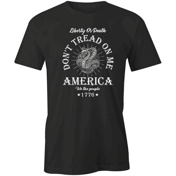Dont Tread On Me America T-Shirt | Patriotic American Black Tee Gift