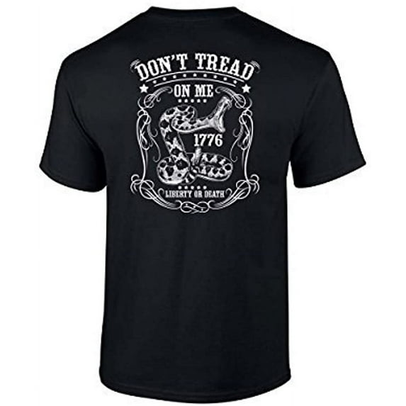 Dont Tread On Me Short Sleeve T-shirt 1776 Liberty Or Death-Black-6xl