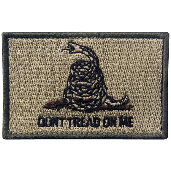 Dont Tread On Me Tactical Embroidered Morale Applique Fastener Hook And Loop Patch, Multitan