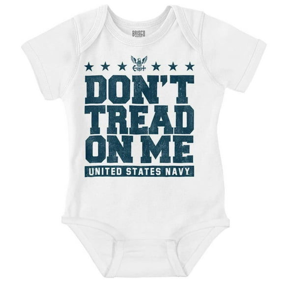 Dont Tread On Me United States Navy Romper Boys or Girls Infant Baby Brisco Brands 24M
