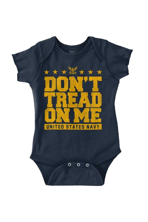 Dont Tread On Me United States Navy Romper Boys or Girls Infant Baby Brisco Brands 24M