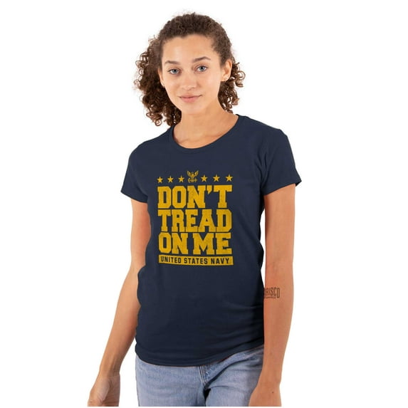 Dont Tread On Me United States Navy Women's T Shirt Ladies Tee Brisco Brands S