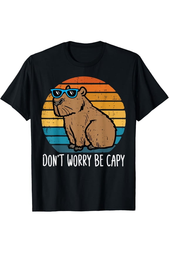 Capybara Retro Men Boys Kids Youth Women T-Shirt