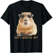 Dont Worry Be Capy Capybara T-Shirt Premium Polyester Breathable Tee Shirt,Premium Polyester Breathable Tee Shirt-4XL