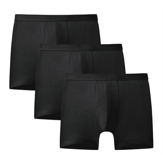Dontmiss Men's Soft Breathable Bamboo Viscose Underwear 3-Pack Boxer Brief