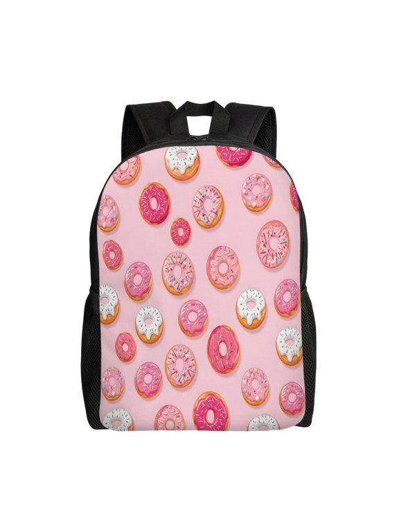 Donut Backpack Full Front Print Travel Laptop Bag for Men and Women