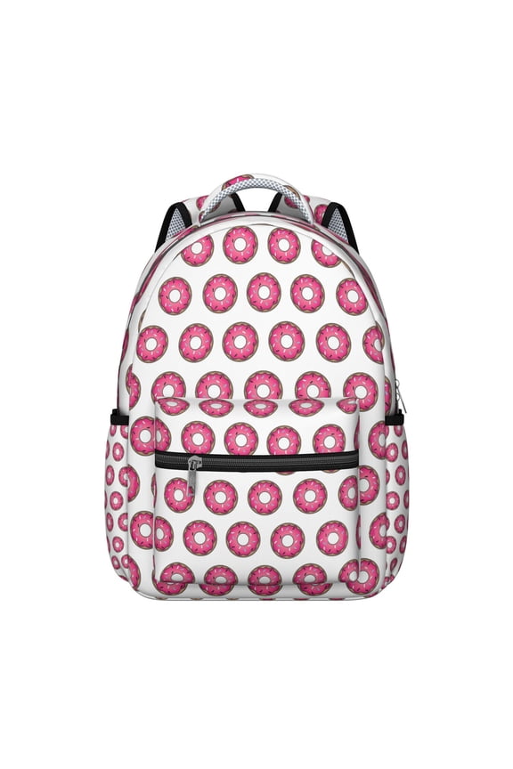 Donut Backpack for Work & School - Trendy & Functional Bookbag, Donut-Themed Print, Spacious Compartment, Lightweight, Great for Everyday Carry