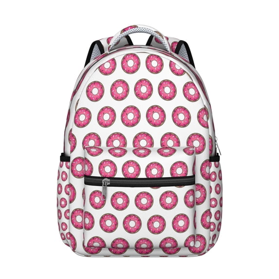 Donut Backpack for Work & School - Trendy & Functional Bookbag, Donut-Themed Print, Spacious Compartment, Lightweight, Great for Everyday Carry