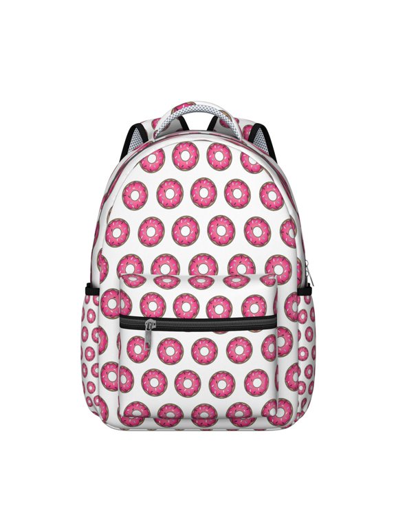 Donut Backpack for Work & School - Trendy & Functional Bookbag, Donut-Themed Print, Spacious Compartment, Lightweight, Great for Everyday Carry