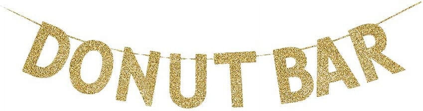 Let's Boogie Gold Glitter Banner – Disco Party Decor, 70s 80s 90s Theme Garland, Retro Birthday Party Supplies