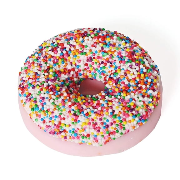 Donut Body Soap, Handmade Sprinkles Donut Bar Soap with Cocoa Butter & Coconut Oil, Moisturizing & Hydrating, Decorative Soap, Gift for Kids, Fun Food Soap (Pink Sprinkles)