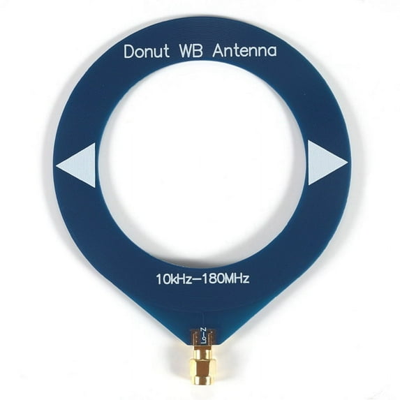 Donut Broadband Antenna 10kHz-180MHz Receiving Mini Loop for Radio Walkie Talkie SDR Blue