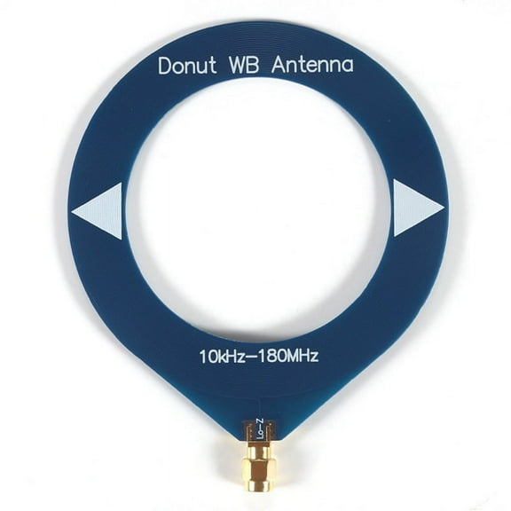 Donut Broadband Antenna 10kHz-180MHz Receiving Mini Loop for Radio Walkie Talkie SDR Blue