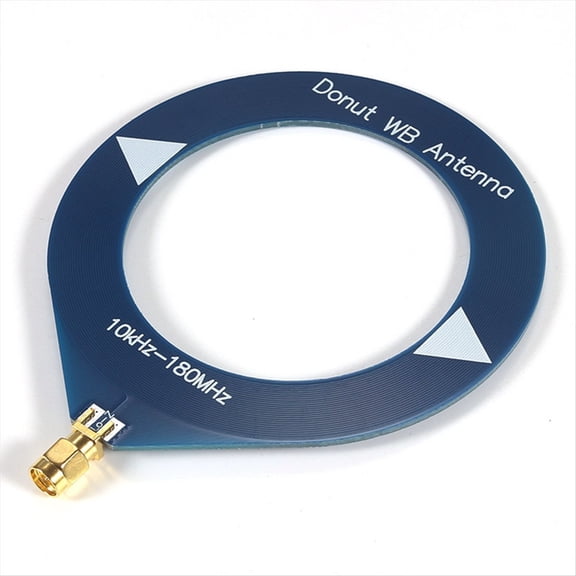 Donut Broadband Antenna 10kHz-180MHz Receiving Antenna Mini Loop Antenna for Radio Walkie Talkie SDR Red