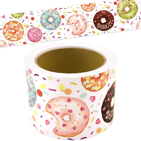 Donut Bulletin Board Border Classroom Decorations | 36 feet, Straight, Party Decoration, Roll