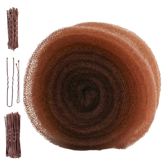 Donut Buns for Hair Styling Volumizing Padding Insert Filler, Hair Updo Tool Set with 70 Clips, Light Coffee