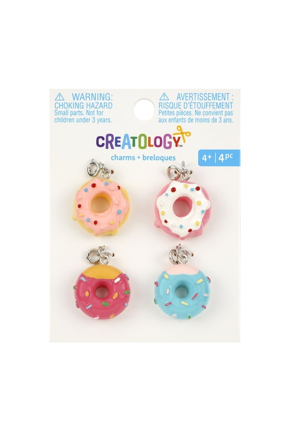 Donut Charms by Creatology - Assorted Charms for DIY Jewelry - Accessories & Kids Crafts - 12 Pack