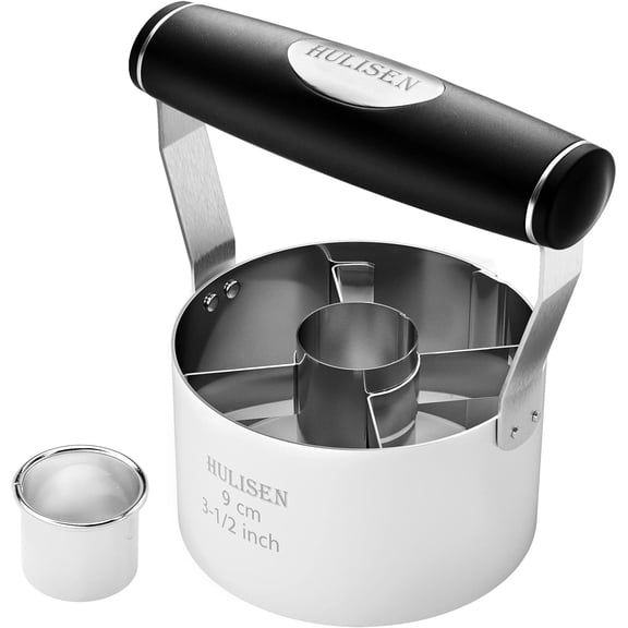 Donut Cutter, 3.5 Inch Stainless Steel Doughnut Cutter with Soft Grip Handle, an
