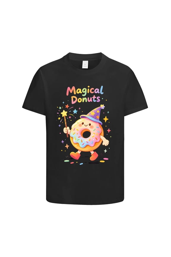 Donut Day Shirt for Men and Women, Funny Donut Shirt for Dessert Lover, Novelty Donuts T shirt with Creative Patterns, Funny Donuts Graphic Tee for Party, Cute Donut Tee for Holiday (L)