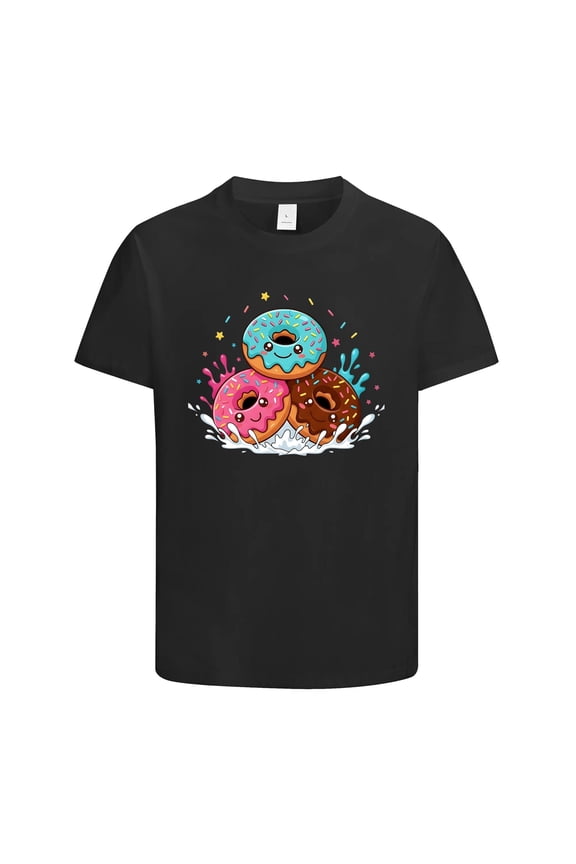 Donut Day Shirt for Men and Women, Funny Donut Shirt for Dessert Lovers, Novelty Donuts T shirt with Creative Patterns, Donuts Bakery Shirt for Party, Funny Doughnut Graphic Tee for Holiday (M)