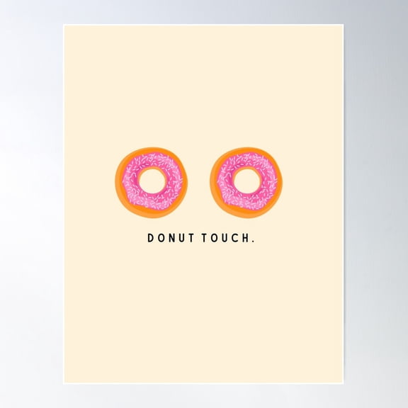 Donut Design Poster Wall Art, Modern Wall Decor For Living Room Bedroom, 8x12 UNFRAMED