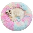 thumbnail image 1 of Donut Dog Bed - Anti-Anxiety, Self Warming, Cozy Soft Plush, Machine Washable Round Pet Bed, Ideal for Home & Travel, 20"x 8"，Mix-colors, 1 of 10