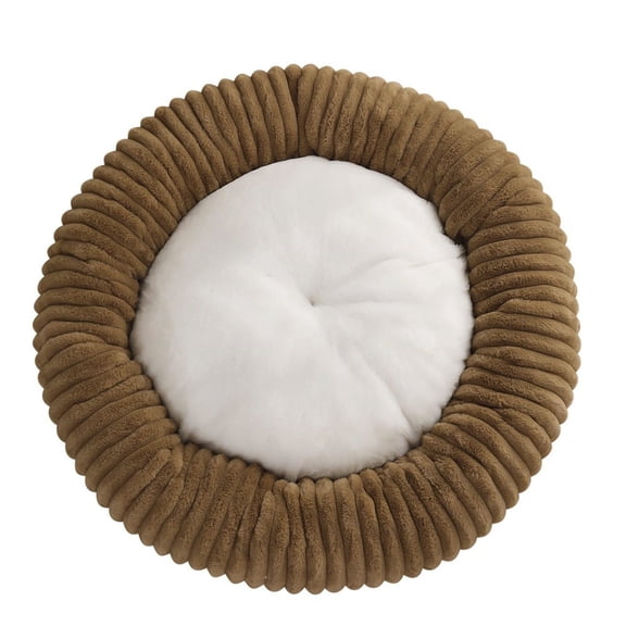 Donut Dog Bed for Medium Dogs, Washable Round Pet Bed with Removable Cover, Calming Cuddler with Non- Bottom for Puppies, Cats, and Anxious Pets