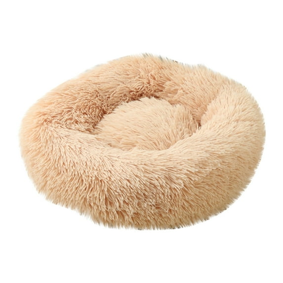Donut Dog Cat Bed, Anxiety Calming Round Pet Bed For Small Dogs, Washable Faux Donut Pad Bed For Small And Medium Pet