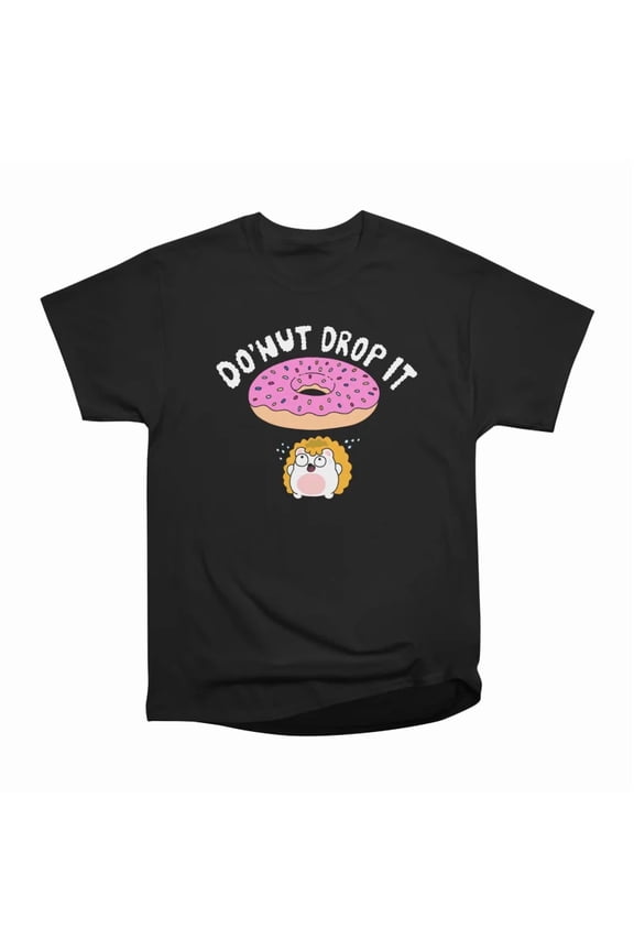 Donut Drop It Panic Hedgehog Donut Design T-Shirt Tee Gift For Him Merch For Her Apparel F