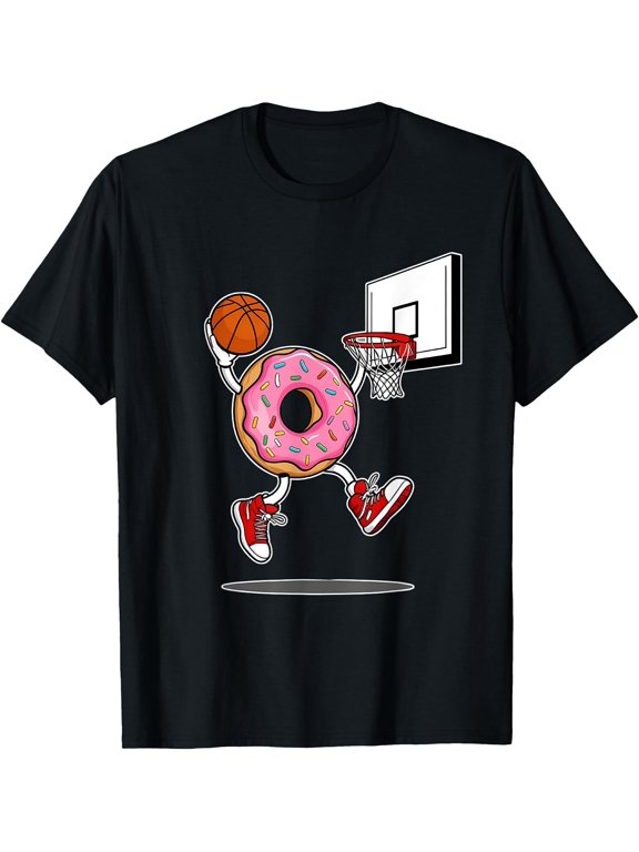Donut Dunking Basketball Funny Food Sports design T-Shirt, Vintage Birthday Gift