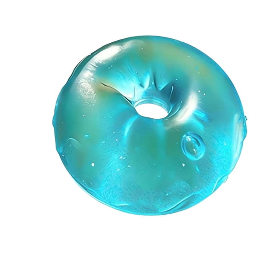 Donut Fidget Toy Blue Slow Rising Stretchable Oil Filled Stress Relief Fidget Sensory Toy for Kids Adults Desk Stress Relief