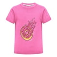 thumbnail image 1 of Donut Fire Pink Sprinkle Flame PrestonPlayz Cotton T-Shirt – Kids Gamer Short Sleeve Tee – Bold Flame Design Inspired, 1 of 3