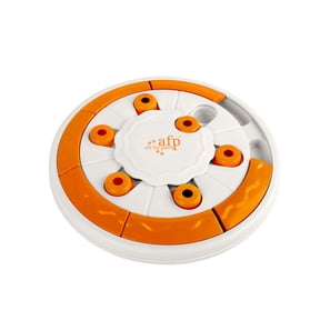 All For Paws Interactive Dog Puzzle Toy & Slow Feeder Treat Dispenser Toy for Puppy IQ Training & Mental Stimulation, Donut Foraging Plate, Advanced Level