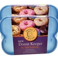 thumbnail image 1 of Donut Fresh 2-Pack Donut Storage Containers with Lids, Airtight, Reusable, Holds 12, Freezer and Microwave Safe, 1 of 6