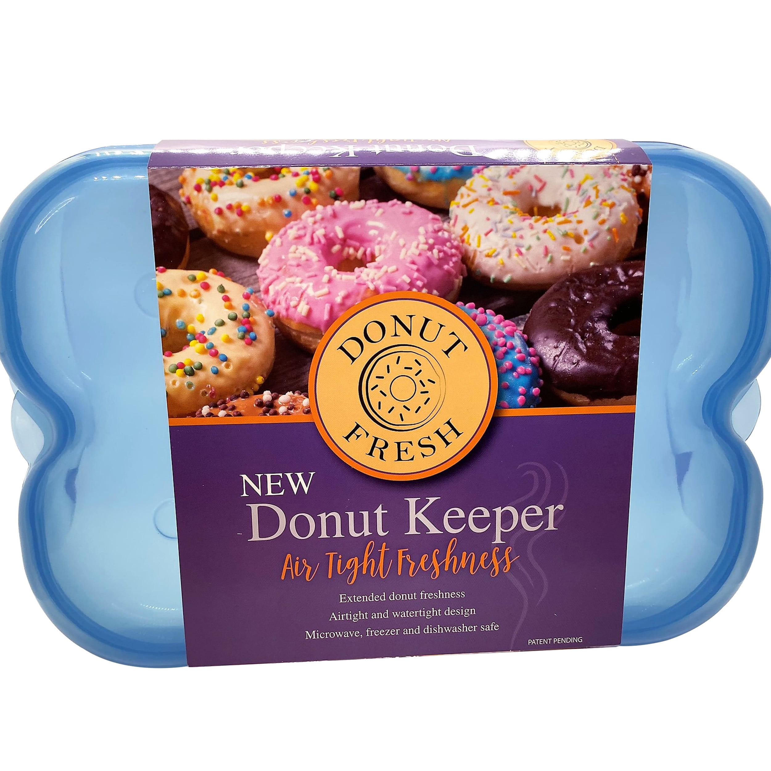 Donut Fresh 6 Donut Holder Storage Container, Airtight, 1Pack