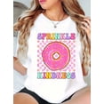 thumbnail image 1 of Donut Graphic Crew Neck Tee Cotton Summer Casual Short Sleeve Top, 1 of 6