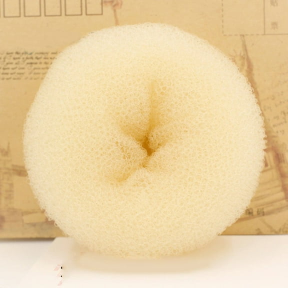 Donut Hair Bun and Ball Tool Beige - Head Styling Ring for Hair Buns, Ball Dispenser for Women & Girls, S/M/L/XL Sizes, Vintage Hair Styling, Party, Halloween, Christmas, Thanksgiv Makeup Organizers